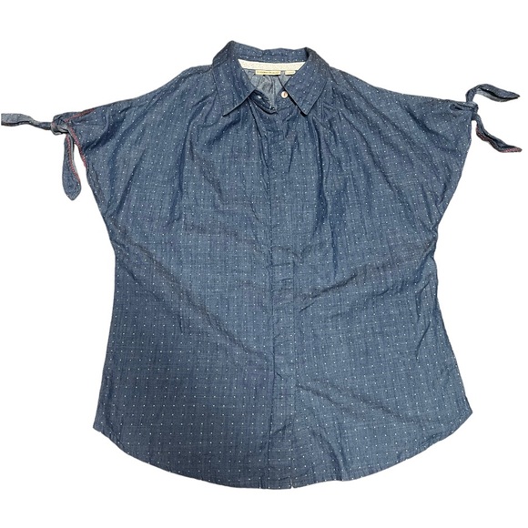 Holding Horses Polka Dot Button Shirt Cold Shoulder Women’s 6 - Picture 2 of 5